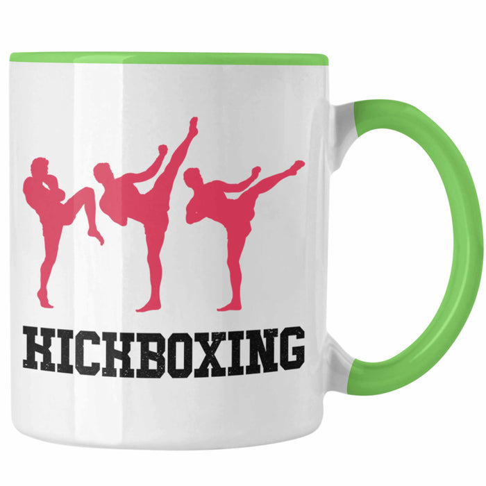 Kickboxing Tasse Geschenk Kampfsportler Geschenkidee Geburtstag Weihnachten Grün Trendation