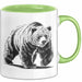 Grizzlybär Tasse Geschenk Lustige Geschenkidee Spruch Grün Trendation