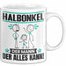 Halbonkel Tasse Geschenk für Halbonkel Der Mann Der Alles Kann Geschenkidee zum Geburtstag Weiß Trendation