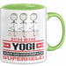 Yogi Geschenk Tasse Ich Bin Yogi Aber Sag Doch Einfach Superheld Lustige Geschenkdiee für Yogi Kaffee-Becher Grün Trendation
