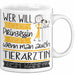 Tierärztin Tasse Geschenk Spruch Wer Will Schon Prinzessin Sein Wenn Man Auch Tierärztin Sein Kann Weiß Trendation