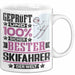 Skifahrer Geschenk Lustiger Spruch für Skifahrer Geschenkidee Bester Skifahrer Der Welt Weiß Trendation