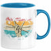 Schlagzeug-Spieler Geschenk Drummer Tasse Geschenkidee Spruch Bunte Farben Retro Schlagzeuger Blau Trendation