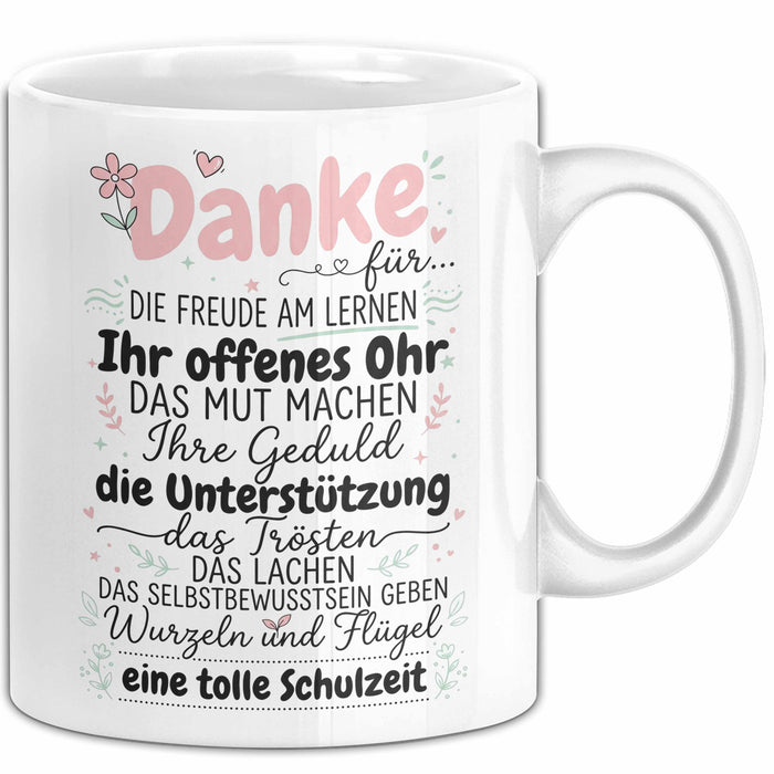 Lehrer Wertschätzung Danke Tasse Geschenk Lustige Geschenkidee Spruch Danke Für Weiß Trendation