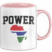 Afrika Tasse Geschenk Schwarz Afrikanischen Power Gambia Map Becher Rosa Trendation