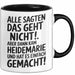 Heidemarie Tasse Geschenk Alle Sagten Das Geht Nicht Aber Dann Kam Heidemarie Und Hat Es Einfach Gemacht Geschenkidee Becher mit Name Schwarz Trendation