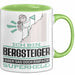 Bergsteiger Geschenk Tasse Ich Bin Bergsteiger Aber Sag Doch Einfach Superheld Lustige Geschenkdiee für Bergsteiger Kaffee-Becher Grün Trendation