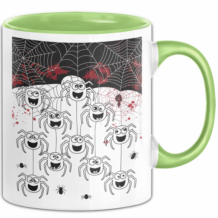 Spinne Vogelspinne Tier Tasse Geschenk Lustige Geschenkidee Spruch Grün Trendation