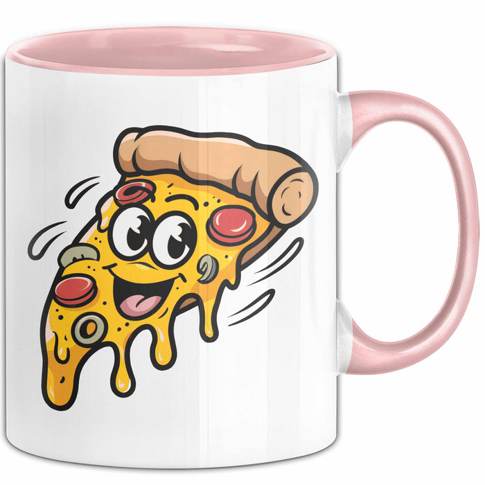 Pizzaliebhaber Tasse Geschenkidee für Pizza Slice Süchtige Rosa Trendation