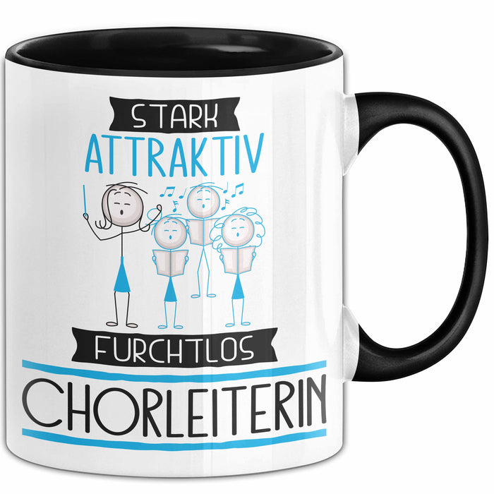 Chorleiterin Tasse Geschenk Becher Stark Attraktiv Furchtlos Chorleiterin Lustige Geschenkidee Trendation