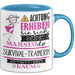 Survival-Trainerin Tasse Geschenk Lustiger Spruch Bitte Erheben Sie Sich Seine Majestät Die Survival-Trainerin Betritt Den Raum Blau Trendation
