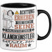 Klangkünstler Geschenk Tasse Lustiger Spruch Erheben Sie Sich Der Klangkünstler Betritt den Raum Schwarz Trendation