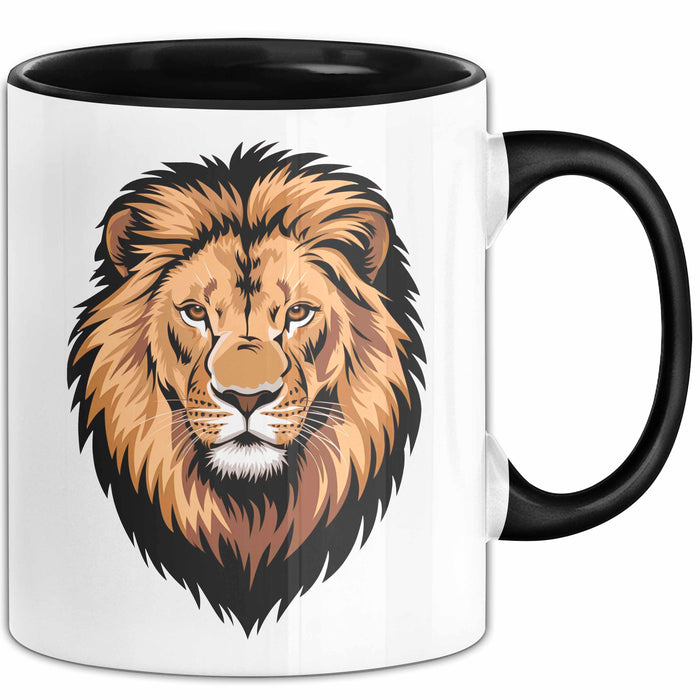 Löwe Sternzeichen Löwe Tasse Geschenk Lustige Geschenkidee Spruch Schwarz Trendation