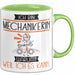 Mechanikerin Tasse Geschenk Ich Bin Mechanikerin Warum Weil Ich Es Kann Geschenkidee Geburtstag Grün Trendation