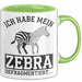 IT Informatiker Nerd Tasse Geschenk Ich habe mein Zebra Grün Trendation