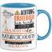 Naturfotografin Tasse Geschenk Lustiger Spruch Bitte Erheben Sie Sich Seine Majestät Die Naturfotografin Betritt Den Raum Blau Trendation
