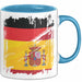 Deutsch Spanier Tasse Geschenk Lustiger Becher Geschenkidee Spanien Kaffee-Becher Blau Trendation