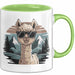 Alpaka Liebhaber Tasse Geschenkidee für Tierfreunde Grün Trendation