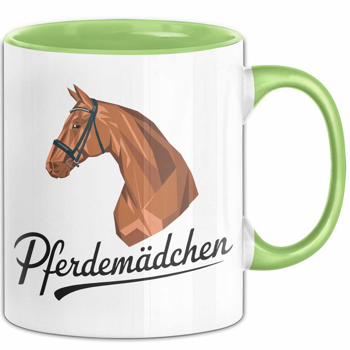 Pferde Tierliebhaber Tasse Geschenk Lustige Geschenkidee Spruch Pferdemädchen Grün Trendation