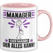 Manager Tasse Geschenk für Manager Der Mann Der Alles Kann Geschenkidee zum Geburtstag Rosa Trendation