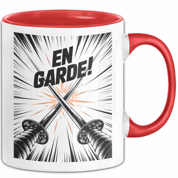 Fechter Tasse Geschenk Lustige Geschenkidee Spruch Für Schwertsport Fans Rot Trendation