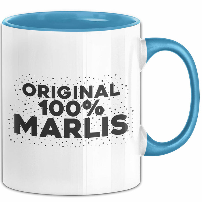 Marlis Tasse Original 100% Marlis Geschenk Blau Trendation