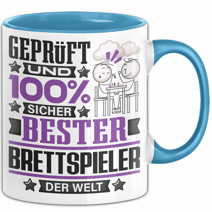 Brettspieler Geschenk Lustiger Spruch für Brettspieler Geschenkidee Bester Brettspieler Der Welt Blau Trendation