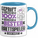 Brettspieler Geschenk Lustiger Spruch für Brettspieler Geschenkidee Bester Brettspieler Der Welt Blau Trendation