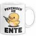 Quietscheente Tier Tasse Geschenk Lustige Geschenkidee Spruch Psychisch Am Ente Weiß Trendation