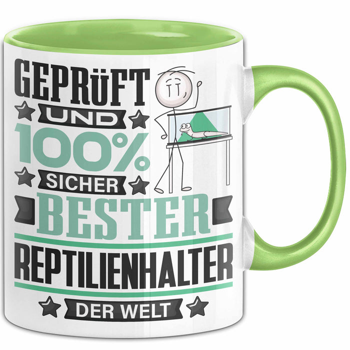 Reptilienhalter Geschenk Lustiger Spruch für Reptilienhalter Geschenkidee Bester Reptilienhalter Der Welt Grün Trendation