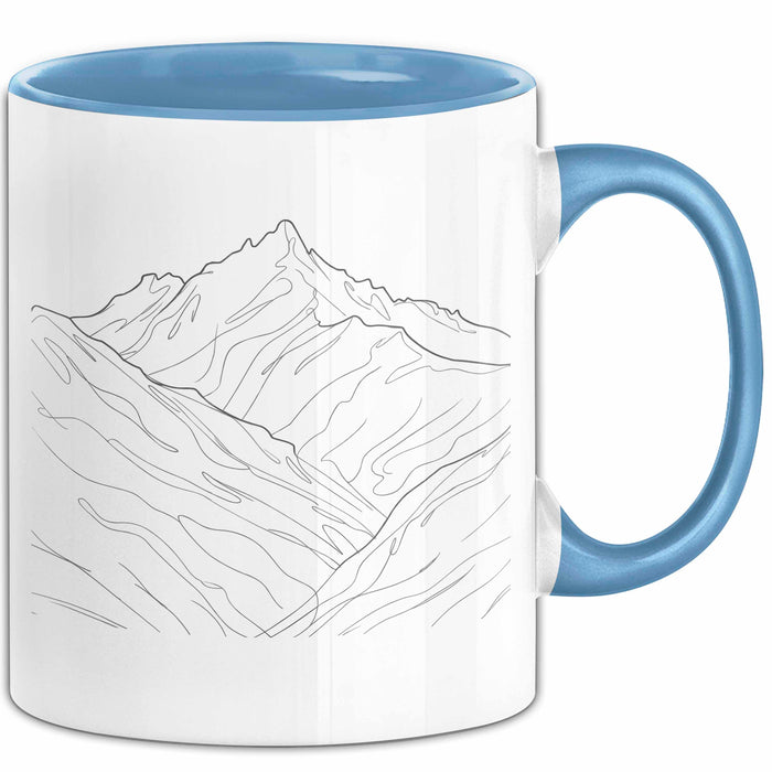 Minimalist Tasse Geschenkidee Liebhaber des einfachen Lebens Blau Trendation