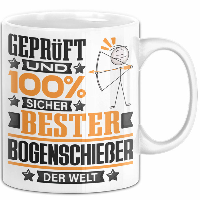 Bogenschießer Geschenk Lustiger Spruch für Bogenschießer Geschenkidee Bester Bogenschießer Der Welt Weiß Trendation