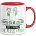 Kung-Fu-Meisterin Geschenk Tasse Becher Die Frau Die Allen Kann Geschenkidee für eine Kung-Fu-Meisterin Lustig Rot Trendation