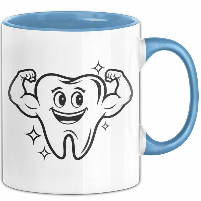 Zahnarzt Tasse Geschenkidee Zahnarzthelferin Lustiger Spruch Geschenkidee Lustig Blau Trendation