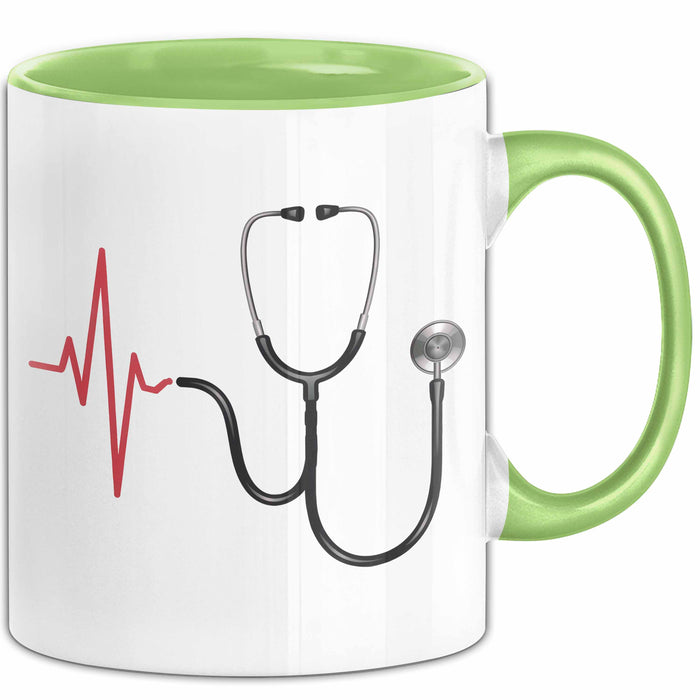 Arzt Tasse Geschenkidee Medizinischer Profi Lustiger Spruch Geschenkidee Lustig Grün Trendation