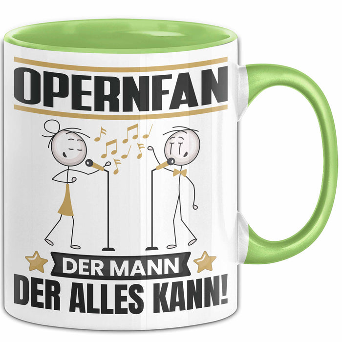 Opernfan Tasse Geschenk für Opernfan Der Mann Der Alles Kann Geschenkidee zum Geburtstag Grün Trendation
