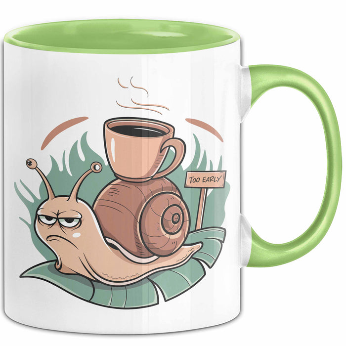 Morgenhasser Tasse Geschenkidee für Muffel Grün Trendation