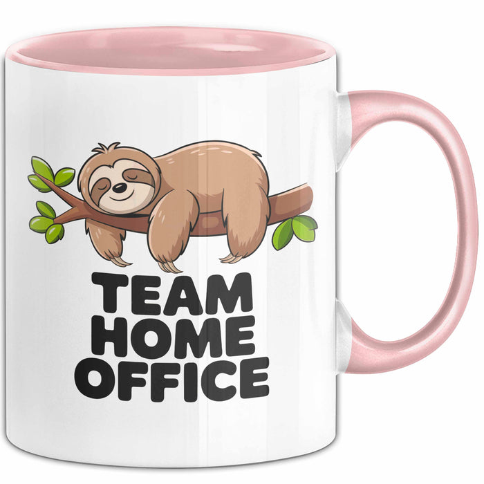 Bürokollege Faultier Tasse Geschenk Lustige Geschenkidee Team Home Office Rosa Trendation