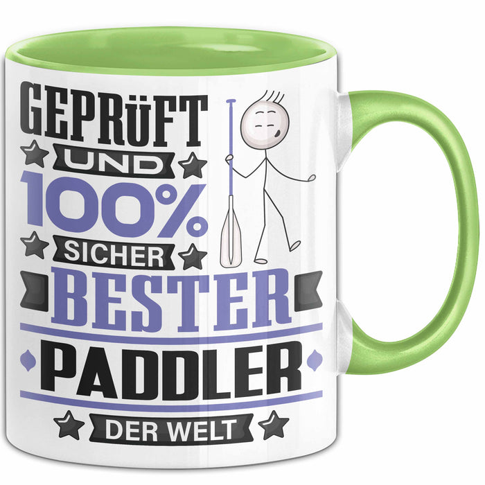 Paddler Geschenk Lustiger Spruch für Paddler Geschenkidee Bester Paddler Der Welt Grün Trendation