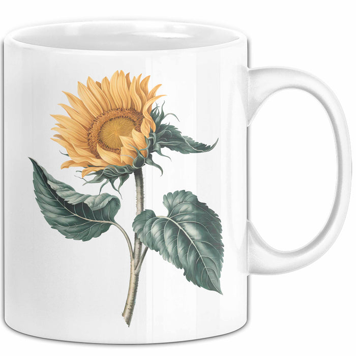 Sonnenblume Pflanze Tasse Geschenk Lustige Geschenkidee Weiß Trendation