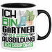 Gärtner Ausbildung Tasse Geschenk Ich Bin Gärtner In Der Ausbildung Ich Darf Das Geschenkidee Spruch Schwarz Trendation