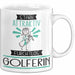 Golferin Tasse Geschenk Becher Stark Attraktiv Furchtlos Golferin Lustige Geschenkidee Weiß Trendation
