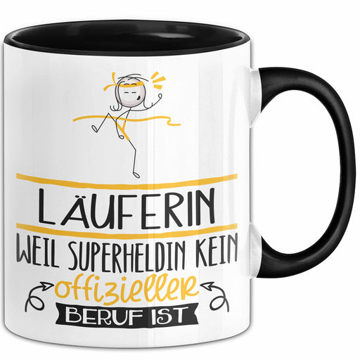 Läuferin Geschenk Tasse Lustiger Spruch Läuferin Weil Superheldin Kein Offizieller Beruf Ist Geschenkidee Trendation