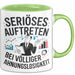 Sarkasmus Tasse Geschenkidee Erscheinung Mit Null Ahnung Grün Trendation