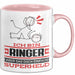 Ringer Geschenk Tasse Ich Bin Ringer Aber Sag Doch Einfach Superheld Lustige Geschenkdiee für Ringer Kaffee-Becher Rosa Trendation