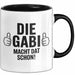 Gabi Tasse Geschenk Die Gabi Macht Dat Schon Geschenkidee Becher mit Name Schwarz Trendation