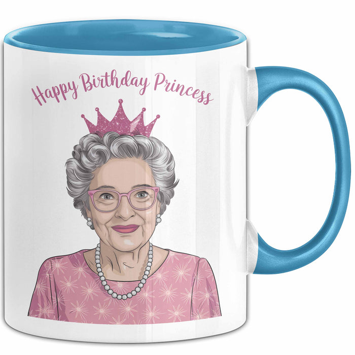 Geburtstagsfeier Tasse Geschenk Lustige Geschenkidee Spruch Alles Gute Zum Geburtstag Prinzessin Blau Trendation