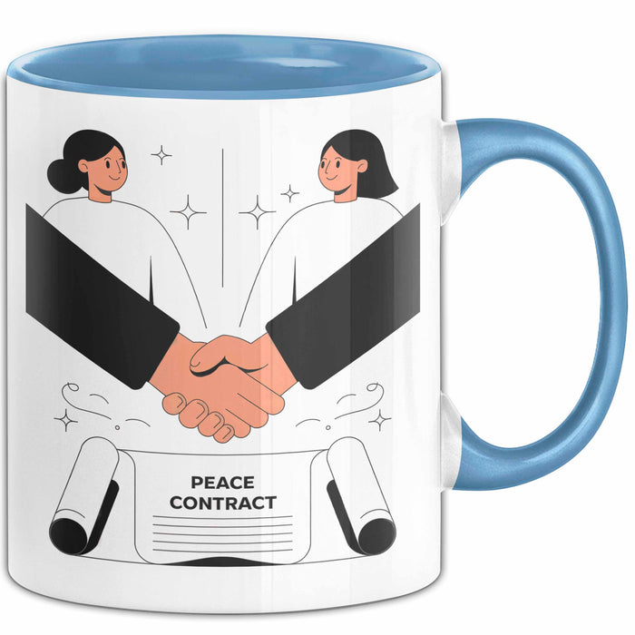 Mediator Tasse Geschenk Lustige Geschenkidee Spruch Für Konflikt Löser Blau Trendation