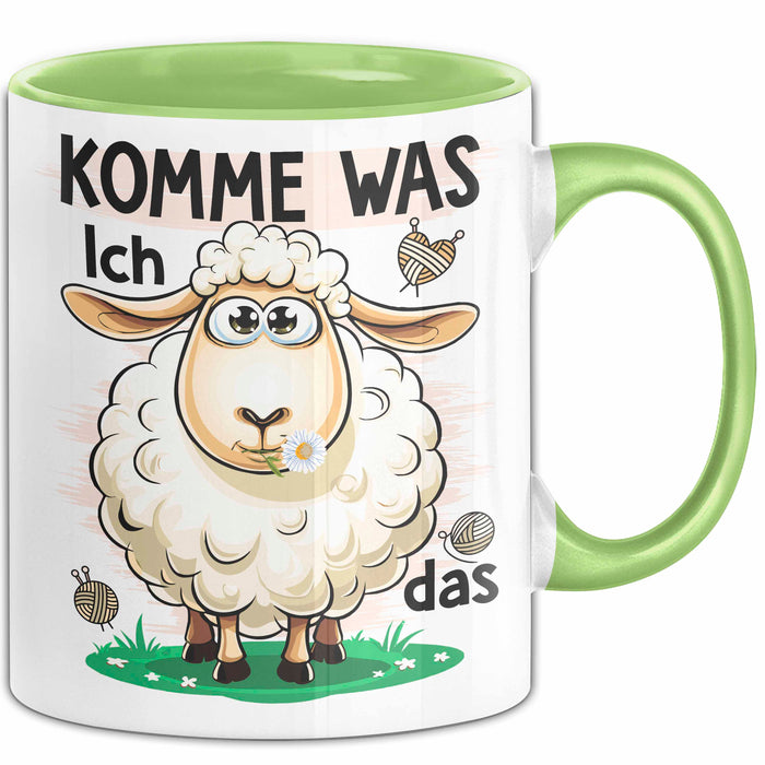 Sarkastisches Schaf Tasse Geschenkidee Sheep That Tierhumor Grün Trendation