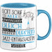 Jazz-Enthusiastin Geschenk Becher Tasse Gott Schuf Alle Menschen Gleich Nur Die Besten Durfeten Jazz-Enthusiastin Werden Geschenkidee Lustig Blau Trendation